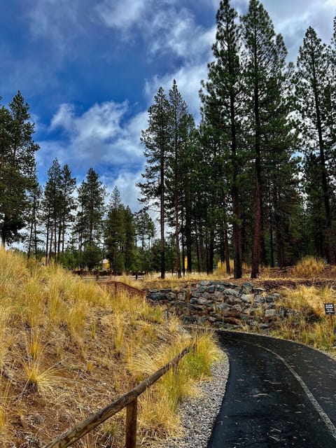Walking and biking trails in the back yard