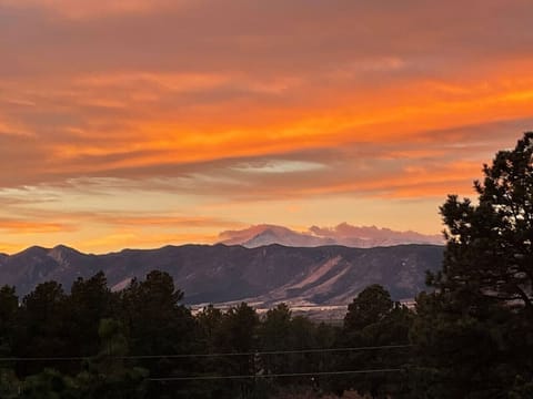 Stunning view of Pikes Peak from the livingroom.