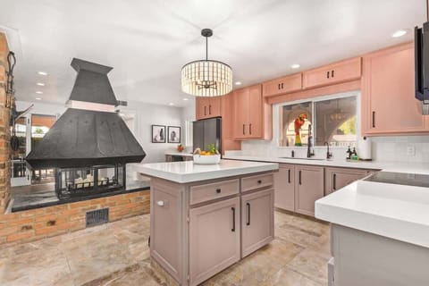 Updated and fully stocked kitchen