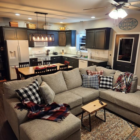 Deep, comfy seating for cuddles or napping