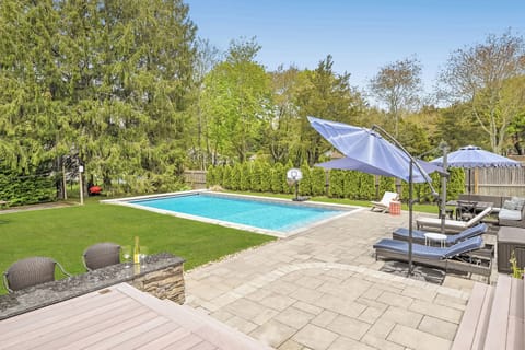 Brand new in ground heated, salt water pool. 
