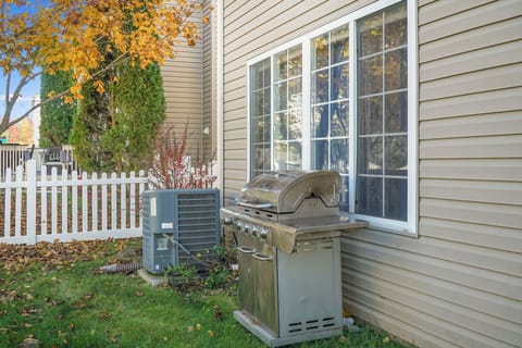 Partial view of the backyard in the autumn.