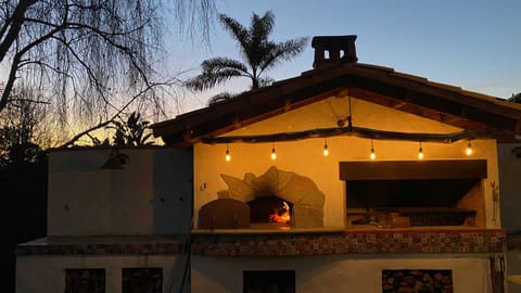 Pizza oven on back patio