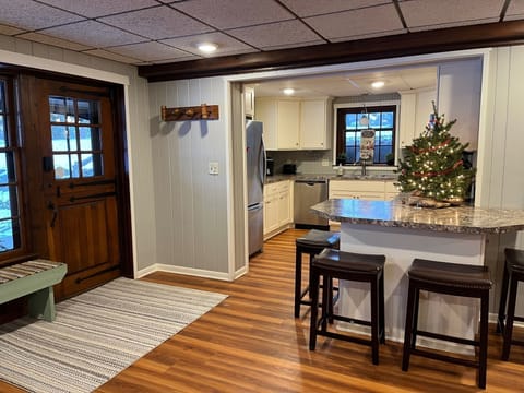 Entry way and kitchen view