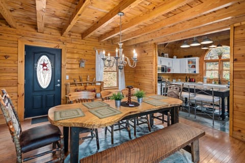 Bench Seating on One Side of the Dining Table