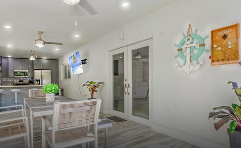 Our  light-filled dining and kitchen space