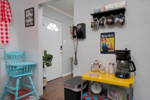 Fully stocked coffee bar available.
Bluetooth Diner mini replica juke box 