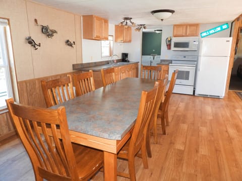 Dining room and kitchen