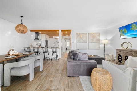 Seamless kitchen, dining, and living area (Villa 1)