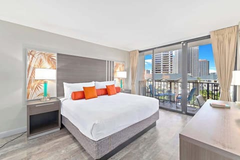 Have restful night's sleep in your bedroom with king-size bed.   