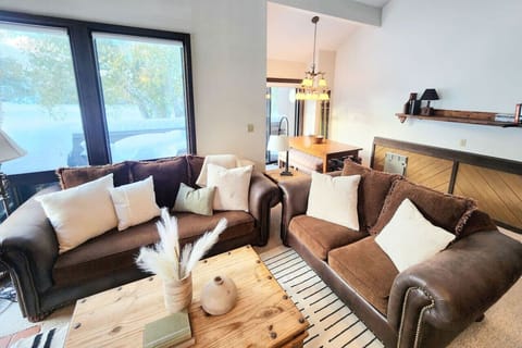 Spacious living room with ample seating,