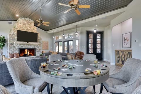 Enjoy game night at our game table - playing cards and poker chips provided.