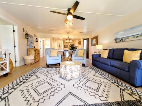 View of Living Room/Dining Room/Kitchen Area from Balcony