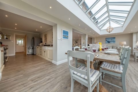 Ground floor: Dining area set in the orangery