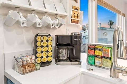 Coffee/Tea provided. If you want to bring your own grounds, there is a carafe