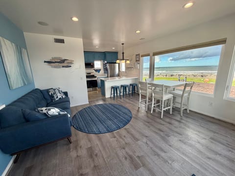 Upstairs kitchen/dining/living.
