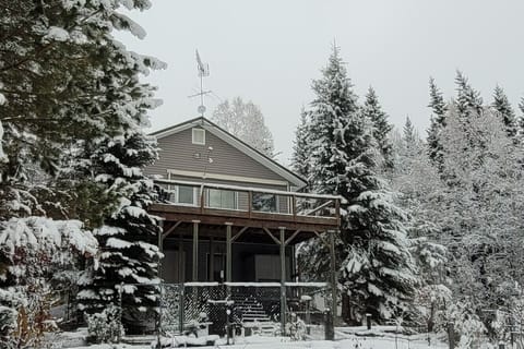 House and deck from the garden. 