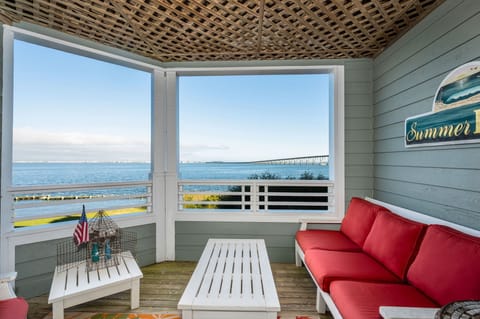 PCBV914: Summer Breeze | Covered Deck with views of the sound.