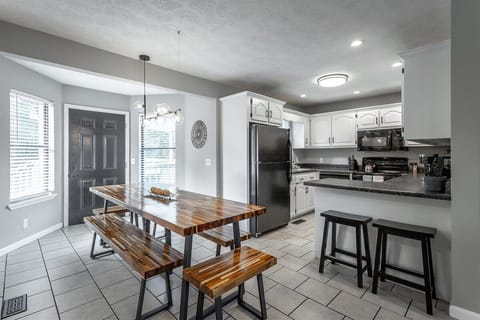 dining area and kitchen