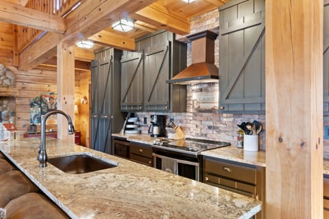 Kitchen with electric cook top