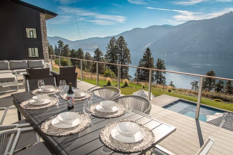 Please review listing description & Chelan County Vacation Rental requirements - Outdoor dining with lake views