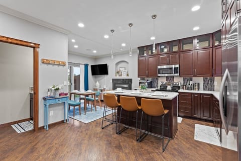 Discover the culinary haven of your dreams in our kitchen, where every essential for a gourmet experience awaits. From modern appliances to a full array of cookware and utensils, your inner chef will find everything they need to cook memorable meals.