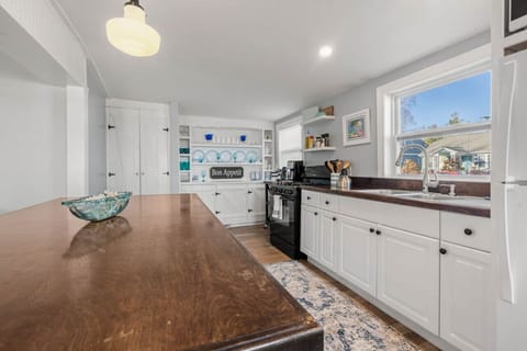 Spacious and fully stocked kitchen