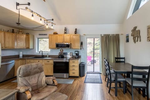 Kitchen with a dining table