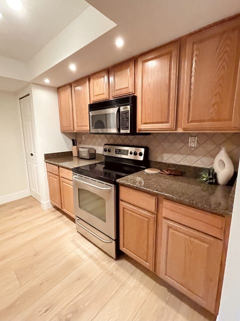 Fully stocked kitchen for all of your cooking and snacking needs