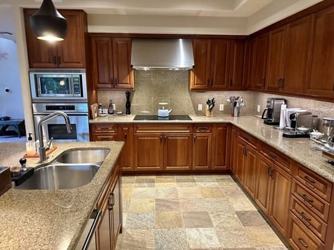Well-stocked Kitchen with Wolf induction cooktop