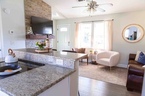 Light a fire in the fireplace for an especially cozy evening. 