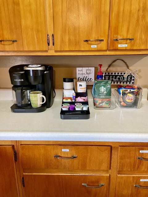 Coffee, tea, hot chocolate station