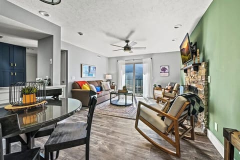 Condo Entrance View of Living Area & Dining Area Layout