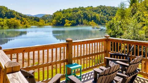 Experience the perfect lakeside getaway in this beautiful 3-bedroom cabin featuring panoramic water views.