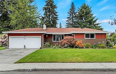 Spacious rambler w/ driveway for 2 vehicles and free on-street parking.