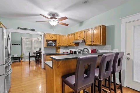 FULL KITCHEN WITH BAR SEATING  VIEW