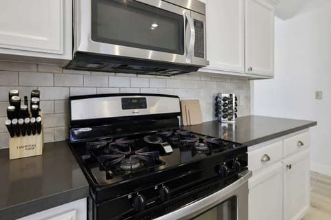 Kitchen has basic essential needs.