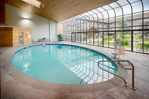 Unwind with a refreshing swim in the sunlit indoor pool.