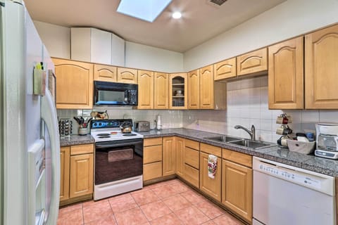 Kitchen | Single-Story Unit | Community Perks | Pool Access