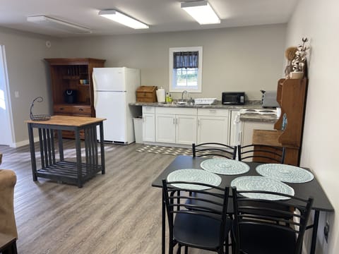 Large open kitchen and eating area