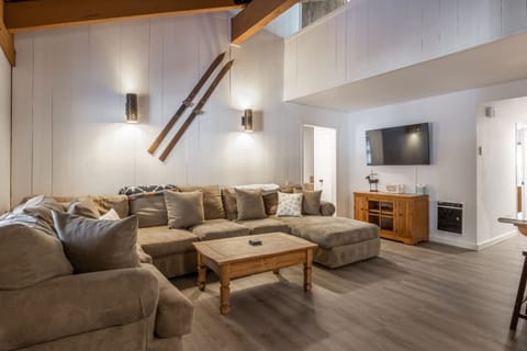Living Room, Couch, Roku Streaming TV, Fireplace