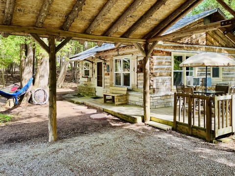 Porch for al fresco dining and carport