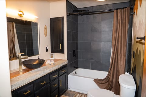 Both bathrooms are completely redone! waterfall shower head, first floor