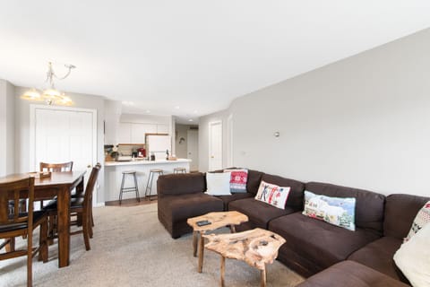 Rest your mug of hot cocoa on the olive wood coffee tables