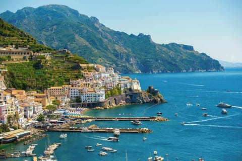 View of Amalfi from our balcony.