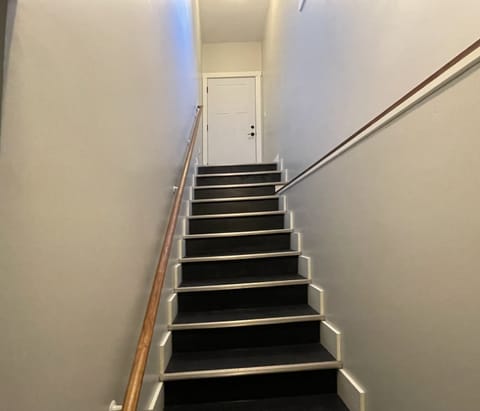 Stairs up to private exit/entry 