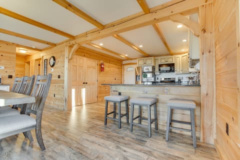 There is additional barstool seating available at the kitchen island!