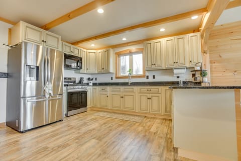 There is plenty of countertop space for cooking and baking!