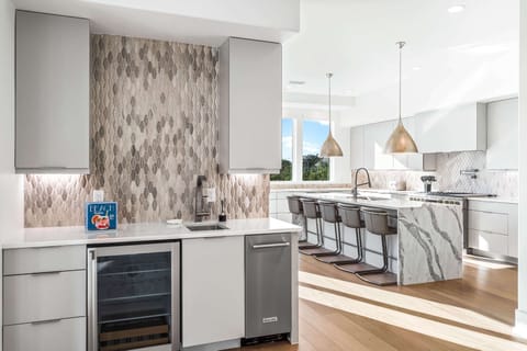 View of kitchen from wet bar