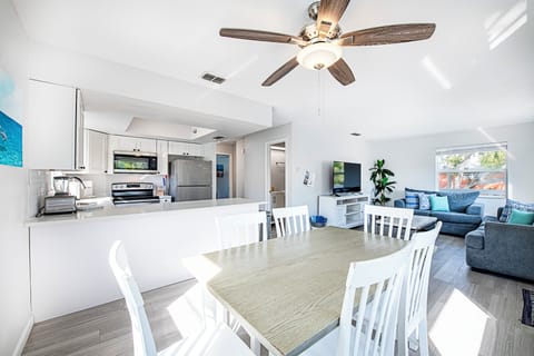 Kitchen counter over Dining Room 